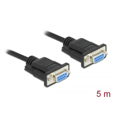 DELOCK Sub-D9-es RS-232 soros kábel apa-anya 5m (87784) (d87784) kábel és adapter