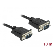 DELOCK Sub-D9-es, RS-232 soros kábel, apa-apa, 10 m kábel és adapter