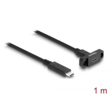 DELOCK SuperSpeed USB 10 Gbps (USB 3.2 Gen 2) USB Type-C apa-anya kábel panel-csatlakozójú 1m fekete (87824) (delock87824) kábel és adapter