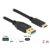  Delock SuperSpeed USB (USB 3.2 Gen 1) kábel A-típusú - USB Type-C csatlakozó végekkel 2 m