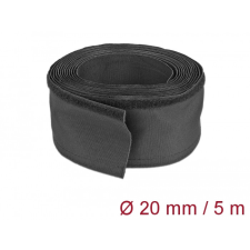 DELOCK Szőtt tépőzáras karmantyú 5 m x 20 mm-es, fekete villanyszerelés