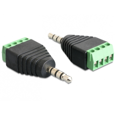DELOCK sztereó jack apa, 3.5 mm > Terminal block 4pines adapter kábel és adapter
