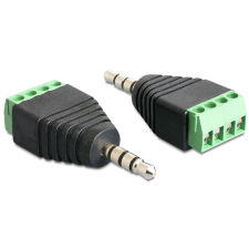 DELOCK sztereó jack apa 3.5mm -> Terminal block 4pines adapter (65453) (d65453) kábel és adapter
