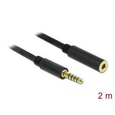 DELOCK sztereó jack hosszabbító kábel 5 tűs apa-anya 4,4 mm 2m fekete (85797) kábel és adapter