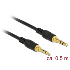 DELOCK sztereó jack kábel 3,5 mm 3 pin apa &gt; apa 0,5m fekete (85545) kábel és adapter