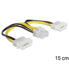 DELOCK tápkábel 8 pines EPS &gt; 2 x 4 pines molex kábel és adapter