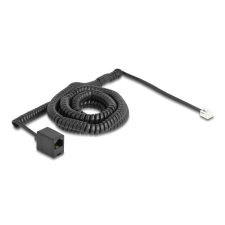 DELOCK Telefon csavart kábel RJ11 apa - RJ45 anya fekete színű 10 m kábel és adapter