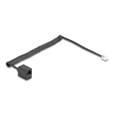 DELOCK Telefon csavart kábel RJ11 apa - RJ45 anya fekete színű 2 m kábel és adapter