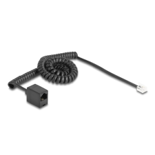 DELOCK Telefon csavart kábel RJ11 apa - RJ45 anya fekete színű 3 m kábel és adapter