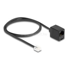 DELOCK Telefonkábel RJ11 apa - RJ45 anya, fekete, 1 m (DL88092) kábel és adapter