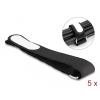  Delock Tépőzáras kábelkötegelő horoggal és feliratozható felülettel Hx 457 mm és Sz 25 mm 5 db. fekete