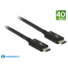 DELOCK Thunderbolt 3 (40 Gb/s) USB-C kábel, csatlakozódugó > csatlakozódugó, passzív, 0,5 m, 5 A,