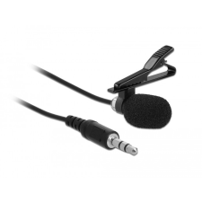 DELOCK Tie lavalier mindenirányú csiptetős mikrofon 3,5 mm-es sztereo jack 3 tűs apával és adapter k mikrofon
