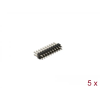 DELOCK Tűfejléc 10 tűs, 2,54 mm-es osztással, 2 soros, egyenes, 5 db. (66698) (66698)