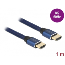 DELOCK Ultra nagy sebességű HDMI kábel 48 Gbps 8K 60 Hz kék 1 m tanúsítvánnyal kábel és adapter
