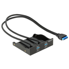 DELOCK USB3.0 2-Port with internal 19 pin Frontpanel Black (61896) hűtés