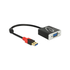 DELOCK USB3.0 Kabel A -> D-Sub15 St/Bu 0.20m schwarz (62738) kábel és adapter