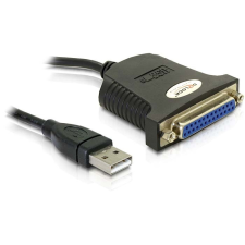 DELOCK USB 1.1 to Parallel Adapter Cable 0,8m Black kábel és adapter
