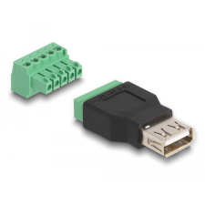 DELOCK USB 2.0 A-típusú anya - Terminal Block Adapter 2-rész kábel és adapter