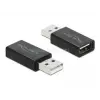 DELOCK USB 2.0 Adapter - A-típusú apa csatlakozó - A-típusú anya csatlakozó adat blokkoló (DL66529)