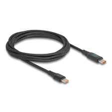  Delock USB 2.0 gyorstöltő kábel USB Type-C apa - apa PD 3.1 140 W tápjelzővel, 1,20 m kábel és adapter
