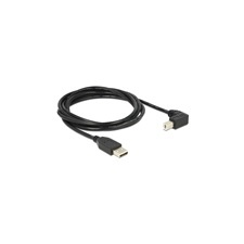 DELOCK USB 2.0 kábel A-B 90° 2 m (fekete) kábel és adapter