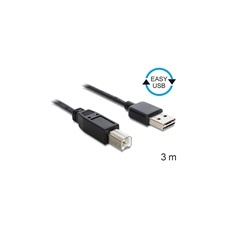 DELOCK USB 2.0 kábel A-B (Easy-USB) 3 m kábel és adapter