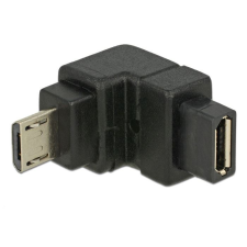 DELOCK USB 2.0 Micro-B apa > USB 2.0 Micro-B anya derékszögű adapter (65668) (Delock65668) mobiltelefon kellék