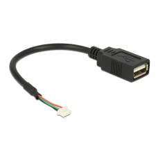 DELOCK USB 2.0-s csatlakozóval ellátott kábel, 1,25 mm, 4 tűs &gt; USB 2.0 A-típusú csatlakozó 15cm kábel és adapter
