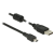 DELOCK USB 2.0-s kábel A-típusú csatlakozódugóval &gt; USB 2.0 Mini-B csatlakozódugóval, 2,0 m, fekete (84914)