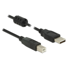 DELOCK USB 2.0-s kábel A-típusú csatlakozódugóval &gt; USB 2.0-s, B-típusú csatlakozódugóval, 2,0 m, fe kábel és adapter
