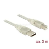 DELOCK USB 2.0-s kábel A-típusú csatlakozódugóval > USB 2.0-s, B-típusú csatlakozódugóval, 3 m (DL83895)
