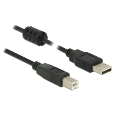 DELOCK usb 2.0-s kábel a-típusú csatlakozódugóval usb 2.0-s, b-típusú csatlakozódugóval, 0,5 m, fe kábel és adapter