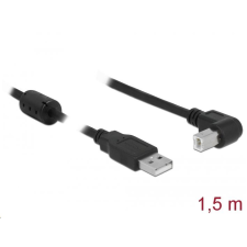 DELOCK USB 2.0-s kábel A-típusú > USB 2.0 B-típusú derékszögű 1,5 m fekete (84810) (84810) kábel és adapter