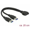 DELOCK USB 3.0 Pin header male > 2xUSB 3.0 Type-A male 25cm Cable