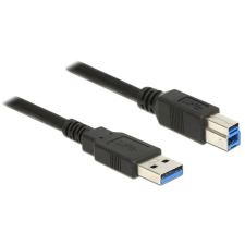 DELOCK USB 3.0-s kábel A-típusú csatlakozódugóval &gt; USB 3.0-s, B-típusú csatlakozódugóval, 1,0 m, fe kábel és adapter