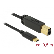 DELOCK usb 3.1 gen 2 (10 gbps) kábel type-c a b-típusú 0,5 m kábel és adapter