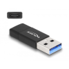  Delock USB 3.2 Gen 2 adapter A-típusú USB apa - USB Type-C anya fekete