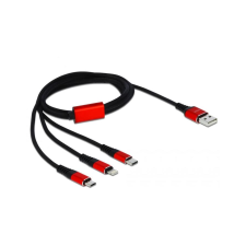 DELOCK USB 3in1 Ladekabel für Lightning/Micro-USB/USB C 1m (85892) kábel és adapter