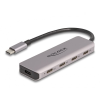 DELOCK USB 5 Gbps Tetején 4 USB porttal rendelkező USB Type-C  hub USB Type-C  csatlakoztatóval (64238) (64238)