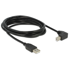 DELOCK USB-A apa - USB-B 90° apa Nyomtatókábel 3m - Fekete kábel és adapter
