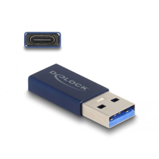 DELOCK USB adapter USB-A apa - USB-C anya kék (60049) kábel és adapter