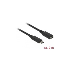 DELOCK USB-C 3.0 hosszabbító kábel 2 m kábel és adapter