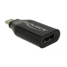 DELOCK USB-C apa - HDMI anya adapter - Fekete kábel és adapter