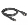 DELOCK USB-C apa USB-C apa töltő/adat kábel - Fekete (1m)