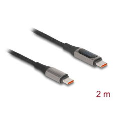  DeLock USB-C to USB-C male/male cable 2m Black kábel és adapter
