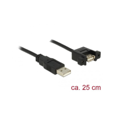 DELOCK USB Kabel A -> A St/Bu Bu zum Einbau 0.25m (85462) kábel és adapter