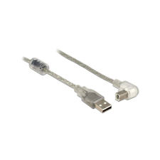 DELOCK USB Kabel A -> B 90° St/St 2.00m transparent (84814) kábel és adapter