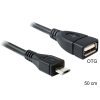DELOCK USB micro-B apa > USB 2.0-A anya OTG  50 cm