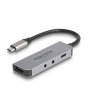 DELOCK USB Type-C adapter - HDMI 4K 60 Hz és fejhallgató, valamint mikrofonhoz port + USB Type-C csatlakozó PD 95 W